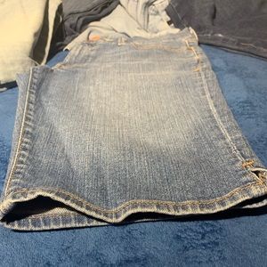 Ultra Low Waist Denim Shorts